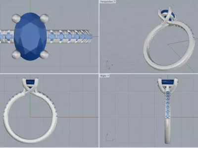 ring woman  3D print model 23