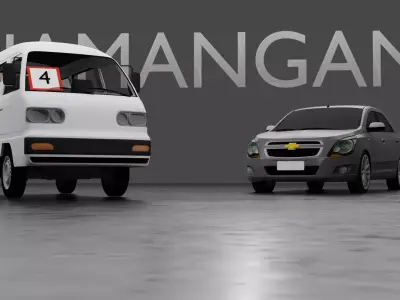 car cobalt and damas  3D model