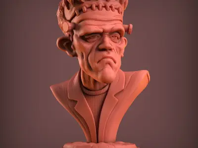 Frankensteins Monster Stylized Cartoon 3D Printable Model 3D print model