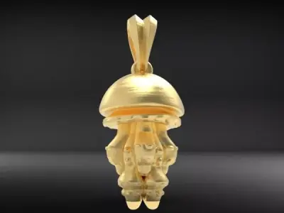 Jellyfish Pendant Necklace Charm Bracelet Jewelry 3D print model