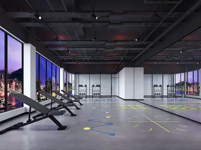 Fitness Center Gym 3D model 3D model