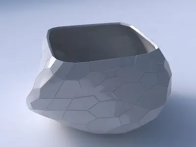 Bowl helix with fine organic cells 3D print model