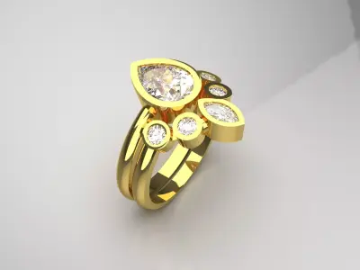 Eternal Link STL 3D Ring Set model wr0016 3D print model