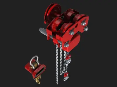Chain hoist and Crane scales r2 3D model