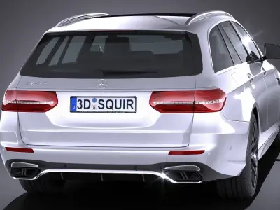 Mercedes E63 AMG estate 2017 3D model