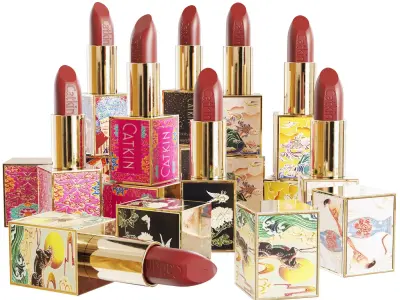 Luxury lipstick set 3D model