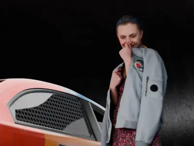 Nascar - Racing car Low-poly 3D model