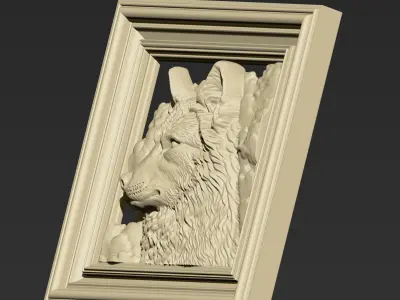 Wolf Head A6 3D print model