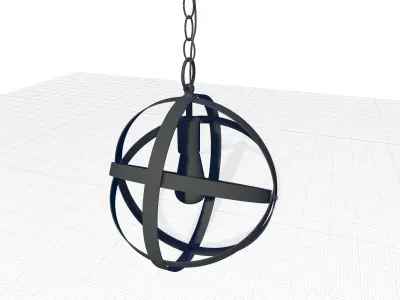 Katie Light Single Globe Pendant  - 2 Colour 3D model