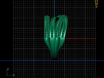 Women Stone Rings Diamond 3D print model shop