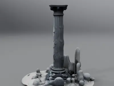Greek column 3D model