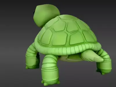Baby Turtle Cute Articulated Tortoise 3D Print Model 3D print model
