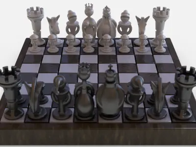 Chess Game 3D model