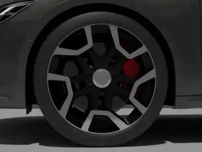 sport car wheel  Low-poly 3D model