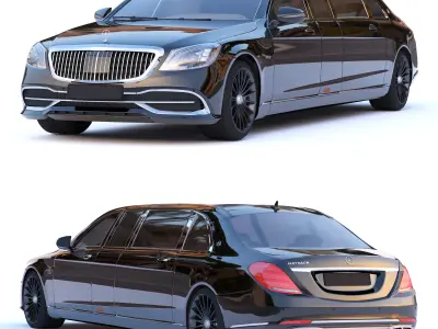 Mercedes Benz S650 Pullman Maybach 2019 3D model