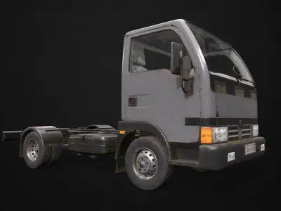 Light Truck Chassis Low-poly 3D model