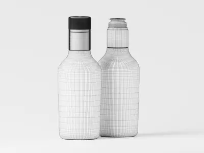 Olive oil or Luxury Oil bottle 3D Model Low-poly 3D model