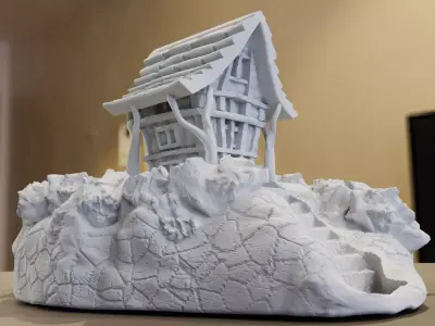 Medieval Witch House 3D print model