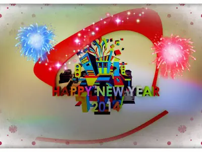 Happy new year-Classic art Free 3D model