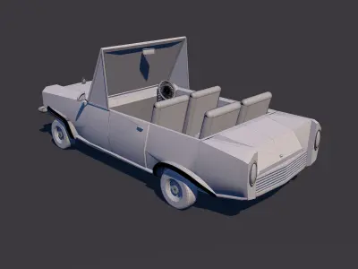 Low Poly Car  Model TE-013 Low-poly 3D model