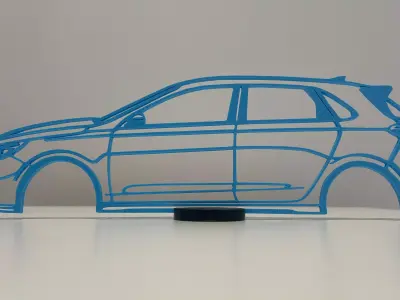 Hyundai I30N silhouette  3D print model