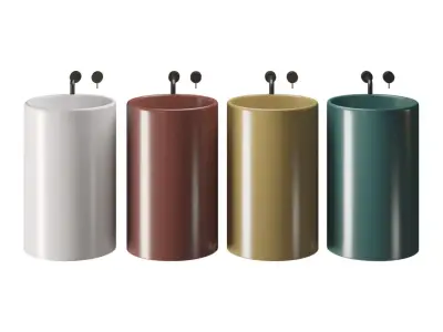 Itaca round freestanding washbasin 3D model