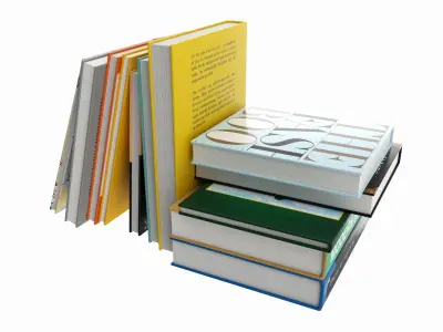 Books for interior decoration 04 3D model