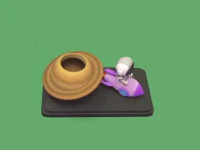 Planet Pot 3D print model