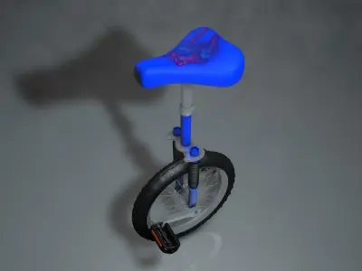 One wheel bicycle 3D model