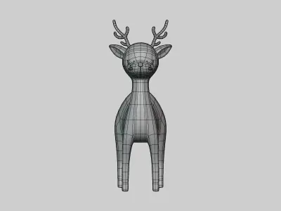  character Cartoon Deer 3D model