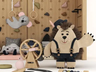 toys and furniture set  3D model