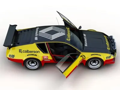 Renault Alpine A310 Rally Car 3D model