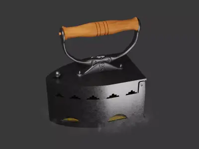 Old flat iron 3D model