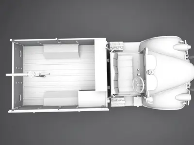 LRDG Command car Scale model 3D print model