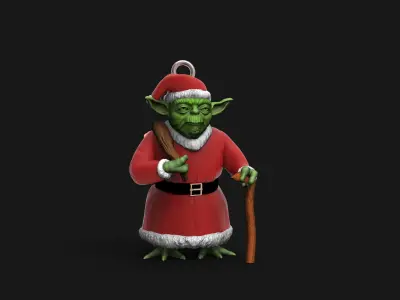Yoda Christmas tree Ornament  3D print model