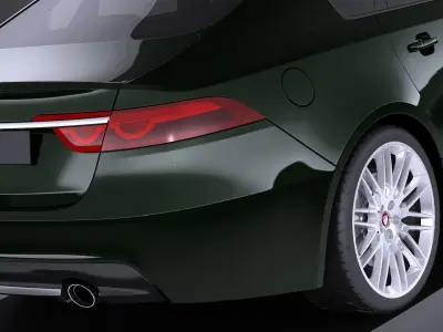 Jaguar XF 2017 VRAY 3D model
