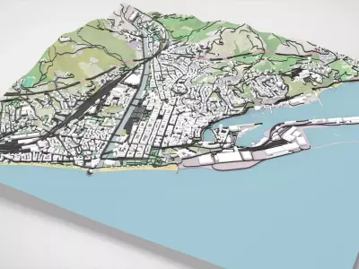 Cityscape Savona Italy 3D model