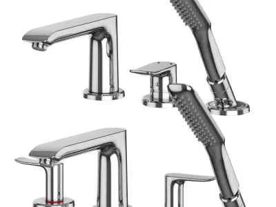 Inset bath mixers Hansgrohe set 157 3D model