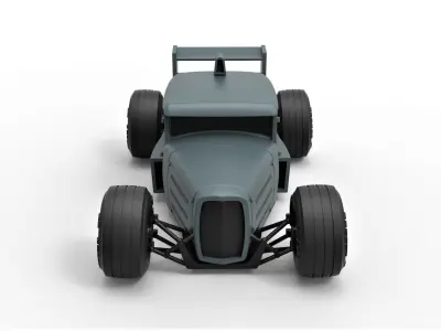 Hot rod Formula One Scale 1 to 24 3D print model