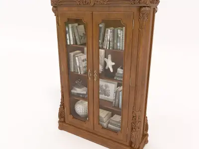 Classic European style Cabinet and Decoration 3 3D model