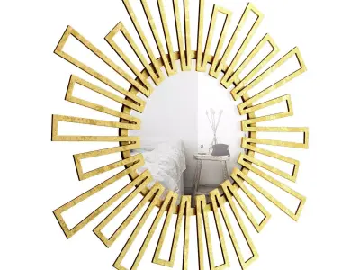 Hassett Geometric Sunburst Accent Mirror CHPS1211 3D model