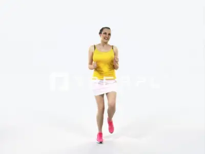 Dream 02A Running Jogging Sports Woman Low-poly 3D model
