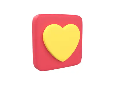 Twitter Heart Decoration v1 004 Low-poly 3D model