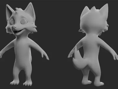 Cartoon  Dog  II Basemesh  Low-poly 3D model