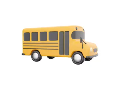 3d school bus cartoon 3D model