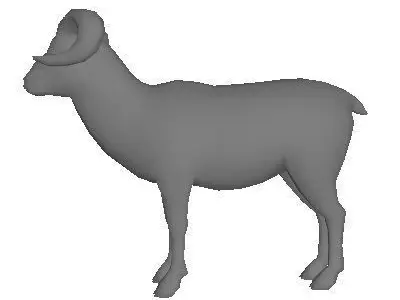 Low Poly Ram sheep Low-poly 3D model