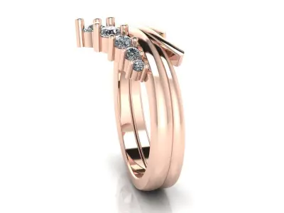 Jewelry Diamond Ring 3D Print Model 3D print model 13