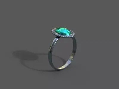High-Quality 3D Ring Model Low-poly 3D model order