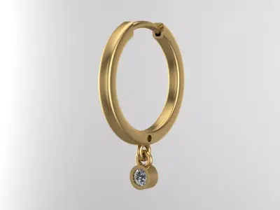 Diamond jewelry earring Classic E1 3D print model 3D print model 3D print model