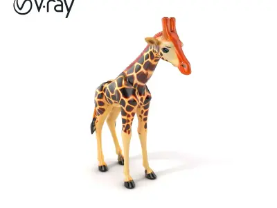 Dewy Giraffe Texture Model Pack Low-poly 3D model